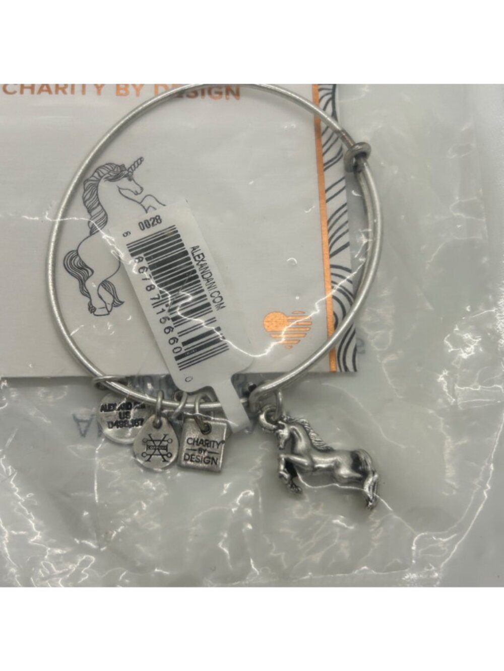 Alex And Ani Unicorn Bracelet Silver Tone Expandable Charm Bangle Mythical Magic - Picture 2 of 11